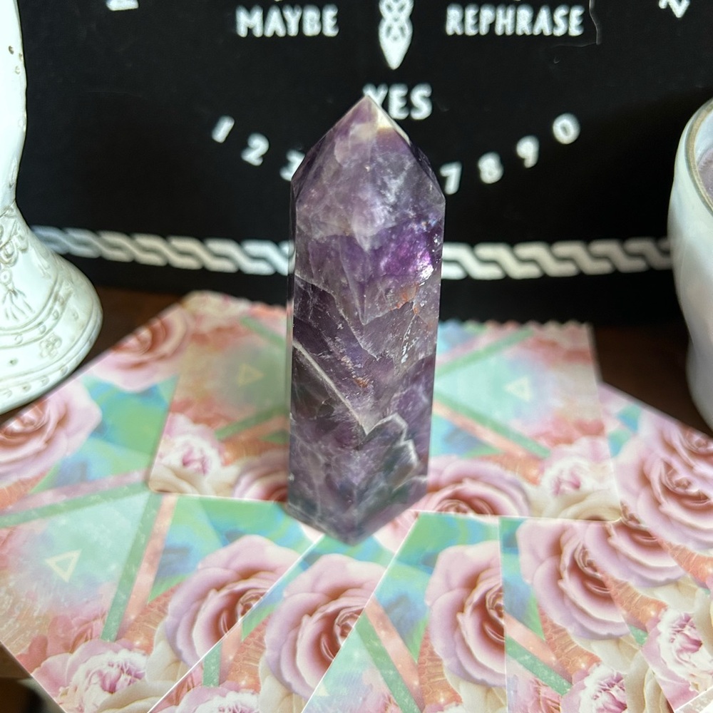 Dream Amethyst Crystal Tower - Purple Crystal Home Accent - Picture 9 of 10